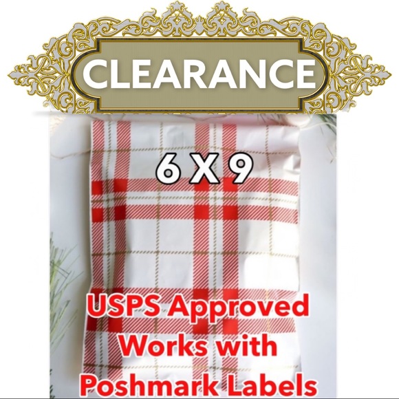 Other - 💝 25 6X9 Plaid Poly Mailers CLEARANCE Xmas